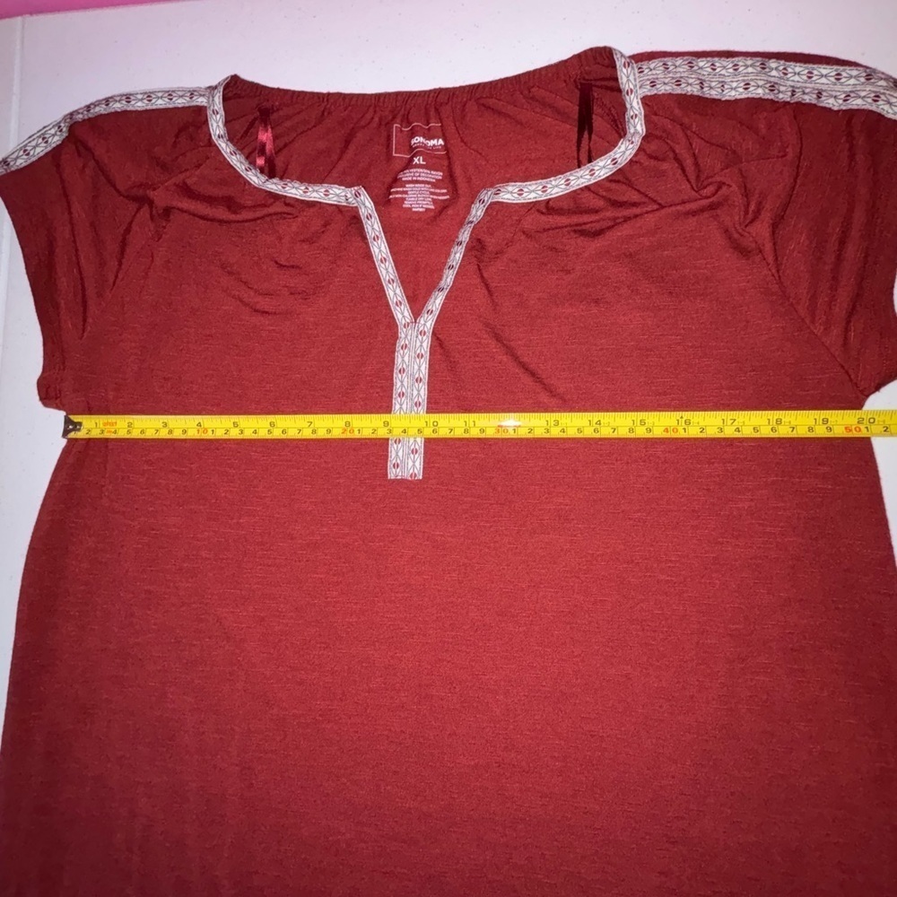 Sonoma Red Midi Dress with Detailed Trim - Picture 3 of 6